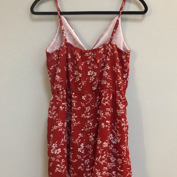 Adorable Floral Red Romper - Picture 3 of 7